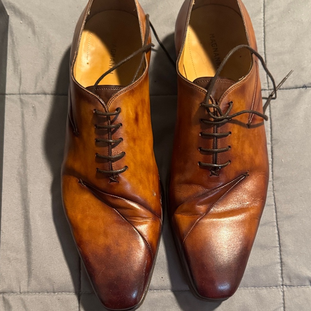 Magnanni Brown Leather Oxfords
